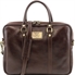 Tuscany Leather 14" Prato herre læder computertaske - Eksklusiv læder taske i farven mørkebrun