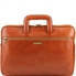 Tuscany Leather Caserta - Dokument læder taske i farven lyse brun