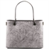 Tuscany Leather Atena - Læder shopping taske med blomstermønster i farven Grå